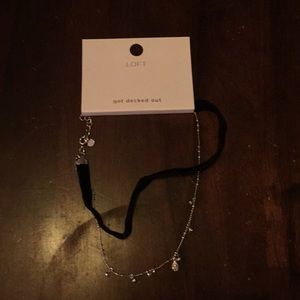 Loft black velvet choker